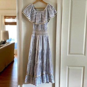 Calypso St Barth Chrisette Smocked Midi Dress